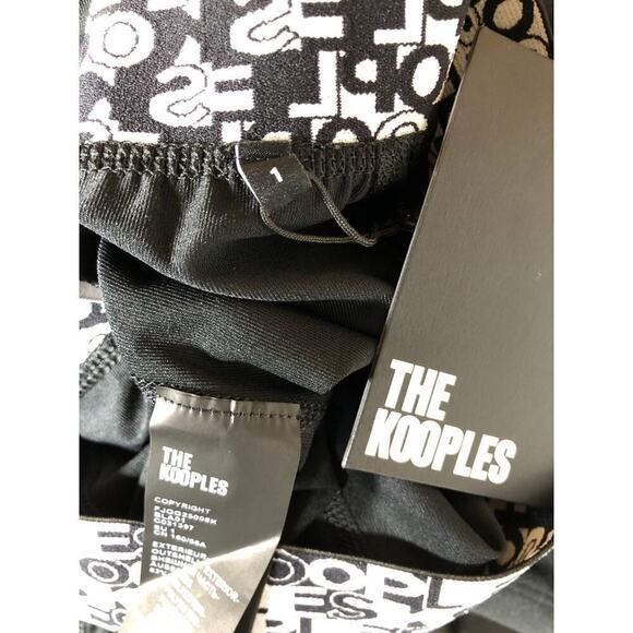 The Kooples Logomania Leggings Slim Fit High Rise Side Pockets Black NWT S - Picture 8 of 9